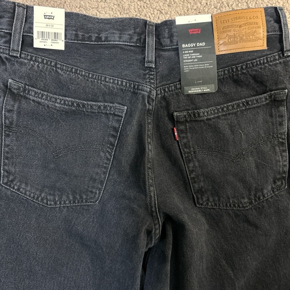 levi’s baggy dad jeans black 28x32 - Picture 2 of 3